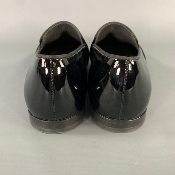LANVIN Size 8 Black Patent Leather Slip On Loafers main image 5